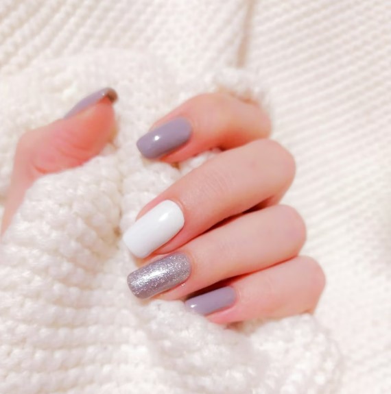 Dark burgundy gel nails with matte topcoat, square shape